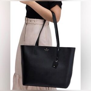 Kate Spade Seton Drive black leather Karla tote